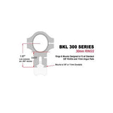 BKL 30mm offset dovetail matte black rings (BKL-374-MB)