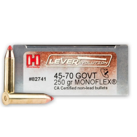 Hornady 45-70 GOV 250gr Monoflex ammunition (82741)
