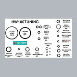 Full Seal kit for Weihrauch HW100 pcp air rifle with cylinder seals (HW100 tuning kit)