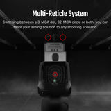 Osight C 3 MOA Dot & 32 MOA Circle Red Dot Open Reflex Sight