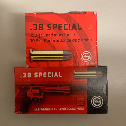 Geco Lead Round Nose - .38 Special - 158gr - Box of 50