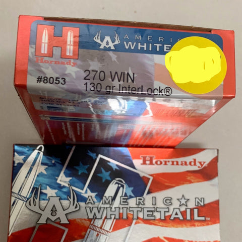 Hornady 270win 130gr InterLock SP American Whitetail - Box of 20