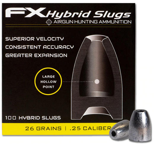 FX Hybrid Slug .25 Cal 26grans Large Hollow Point Bunker