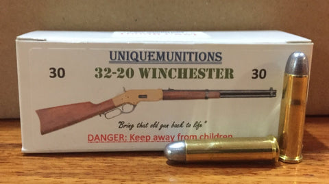 Unique munitions 32-20win 100gr Lead  x30