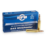 PPU Ammunition - .243win - SP 90gr - Box 20