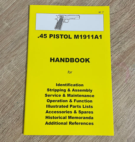 .45 pistol M1911A1 handbook