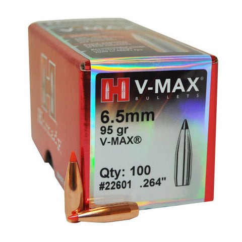 Hornady 6.5mm 95gr V-Max projectiles x100 (22601)