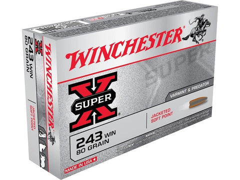 Winchester 243win 80gr SP x20