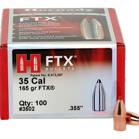 Hornady FTX 35cal (.355) 165gr flex tip 350 legend projectiles x100 (3502)