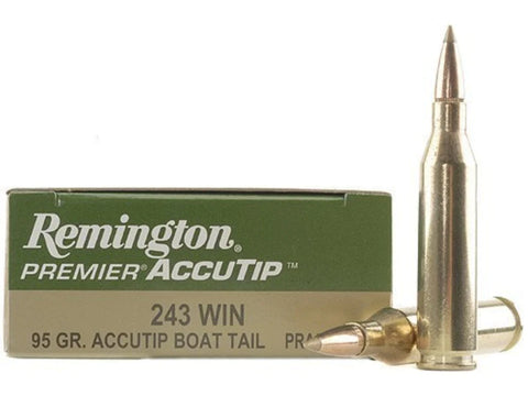 Remington 243win 95gr Accu-Tip ammunition x20