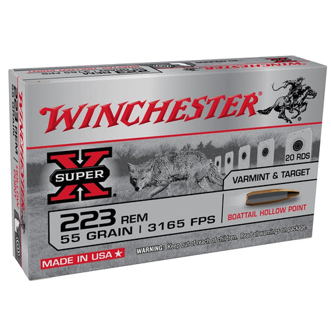 Winchester 223rem 55gr HP Super-X varmint x20