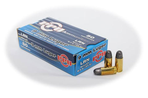 PPU 9mm Luger 124gr LRN box of 50