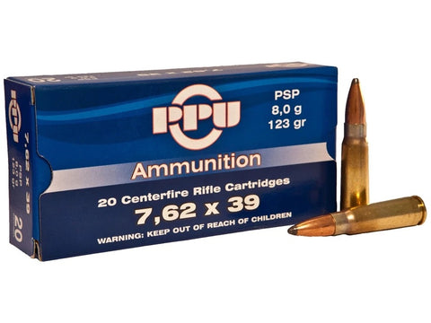 PPU 7.62x39 SP 123gr x20